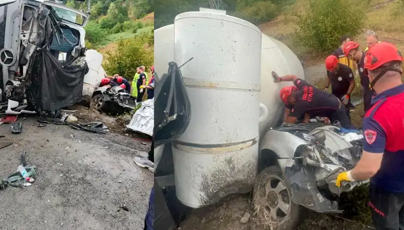 Beton Mikseri Otomobilin Üzerine Devrildi: Korkunç Kaza Haberi
